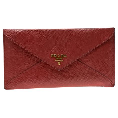 prada envelope wallet red|Prada snakeskin wallet.